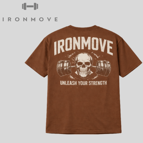 🟤 IRONMOVE – UNLEASH YOUR STRENGTH T-SHIRT