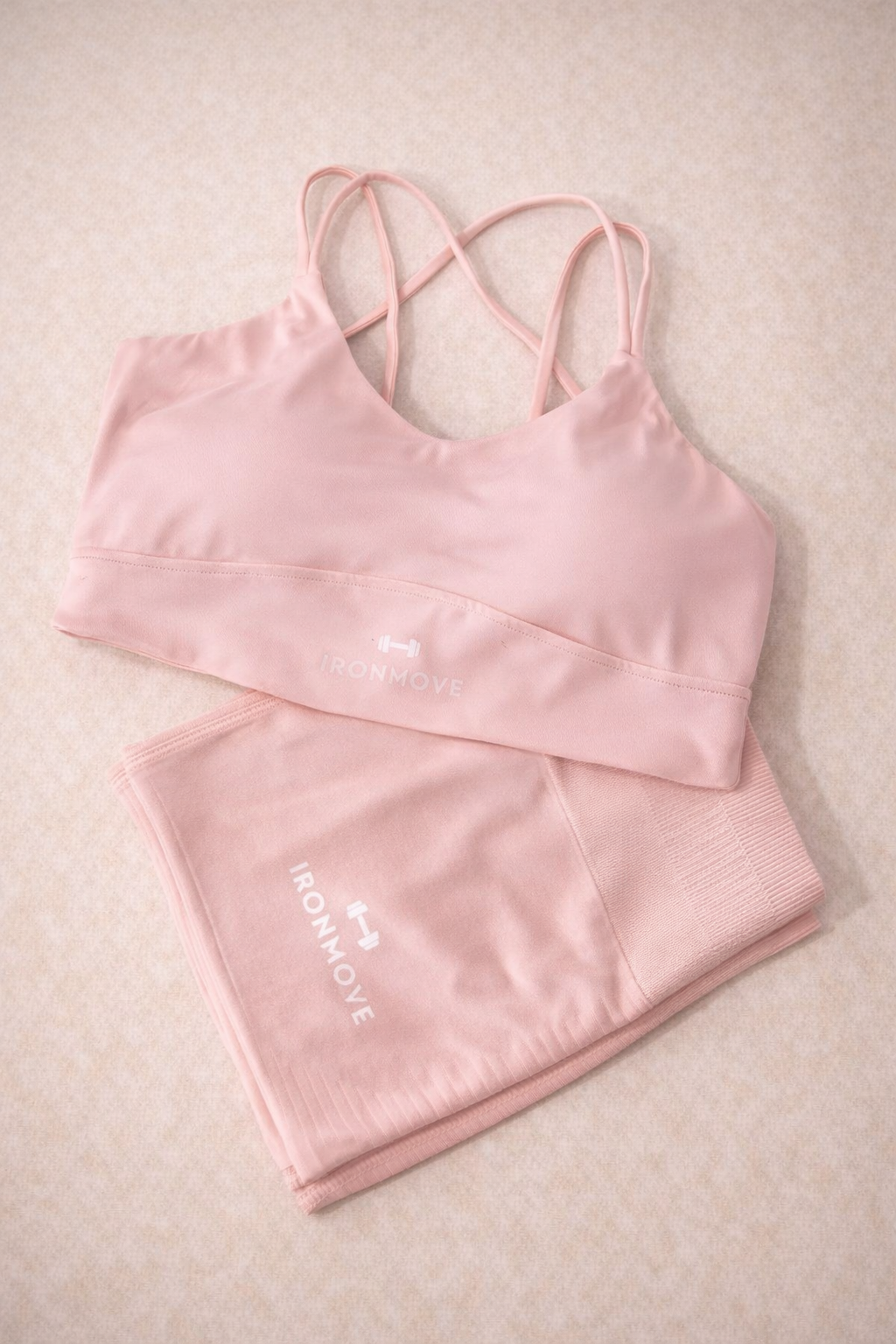 🌸 Iron Move Strappy Pink Set