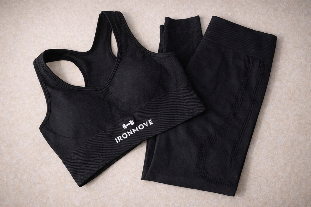 🖤 Iron Move Studio Ribbed Set – Black